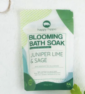 Happy Hippo - Blooming Bath Soak 200g JUNIPER LIME & SAGE