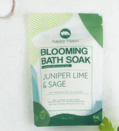 Happy Hippo - Blooming Bath Soak 200g JUNIPER LIME & SAGE