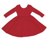 KYTE - Long Sleeve Twirl Dress CARDINAL