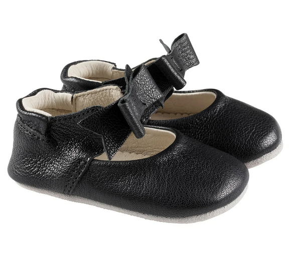 Sofia Leather Mary Jane Shoes - Black
