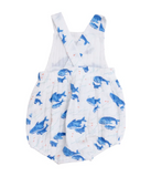 Angel Dear - Muslin Blue Whale Unisex Sunsuit