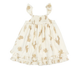 L'oved Baby - PRINTED SMOCKED Buttercream Cactus SUMMER DRESS