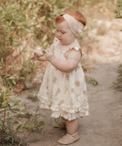 L'oved Baby - PRINTED SMOCKED Buttercream Cactus SUMMER DRESS