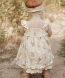 L'oved Baby - PRINTED SMOCKED Buttercream Cactus SUMMER DRESS