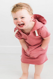 L'oved Baby - FRENCH TERRY HOODIE DRESS (multiple colors)