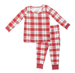 Angel Dear - Red Plaid Bamboo Set