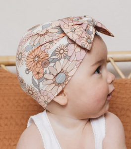 Bambi & Birdie - Vintage Floral Baby Bow Hat