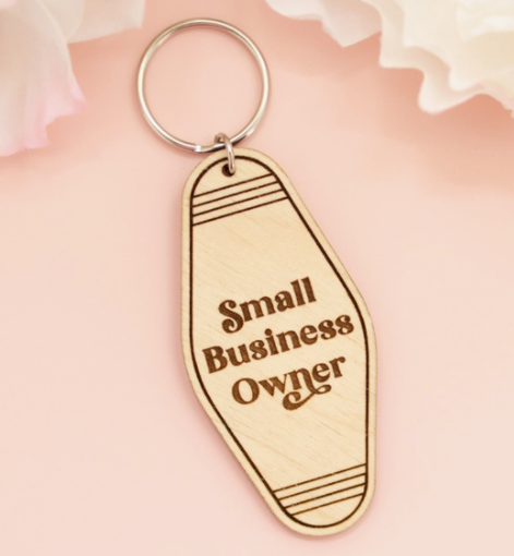 Small Business Owner Model Keychain