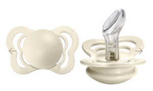 BIBS: COUTURE Silicone Pacifier 2 PK - Ivory