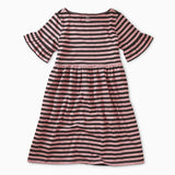 Tea- Roseblush Patterned Ruffle Sleeve Dress Size 12-14